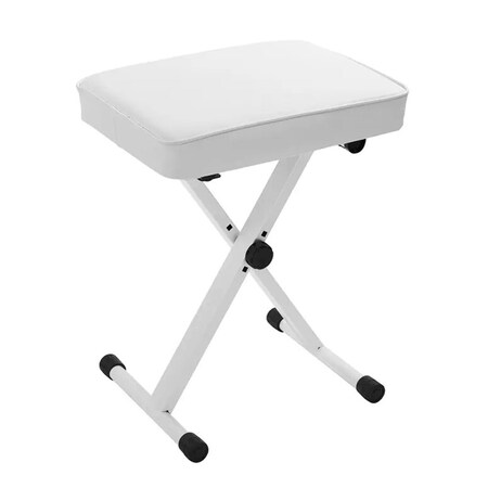 5 Core 5 Core Keyboard Bench Heavy Duty X Style Piano Stool Height Adjustable Max 21.2" w Thick Padded Seat KBB WH HD